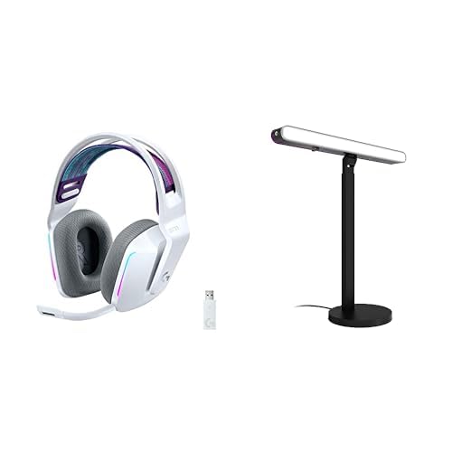 Logitech G733 Lightspeed Wireless Gaming Headset, Suspension Headband, Lightsync RGB, Blue VO!CE Mic, PRO-G Audio – Black, Gaming Headset Wireless, PC, PS5, PS4, Switch Compatible