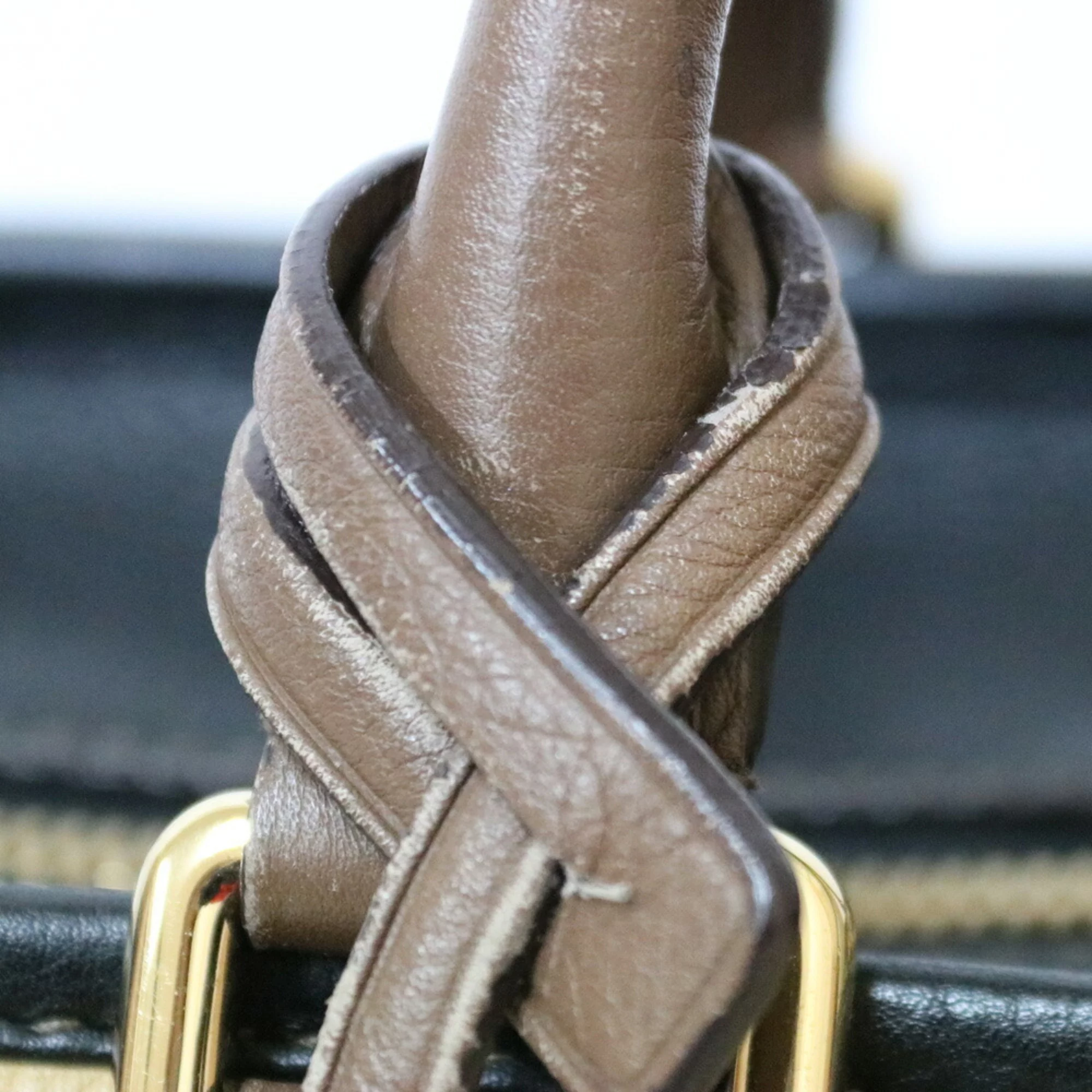 Pre-Owned LOEWE Loewe Handbag Amazona 28 Beige Brown Women's Leather (Good)