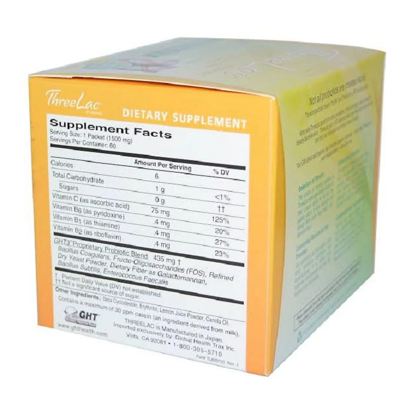 Threelac GHT Threelac Probiotic, 60 ea