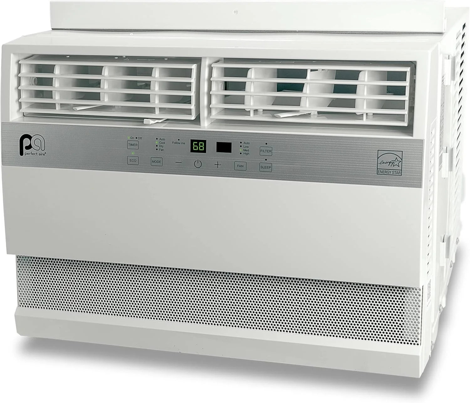 BTU 115-Volt Flat Panel Window Air Conditioner, Full-Function , Installation Kit,  Sq. Ft.