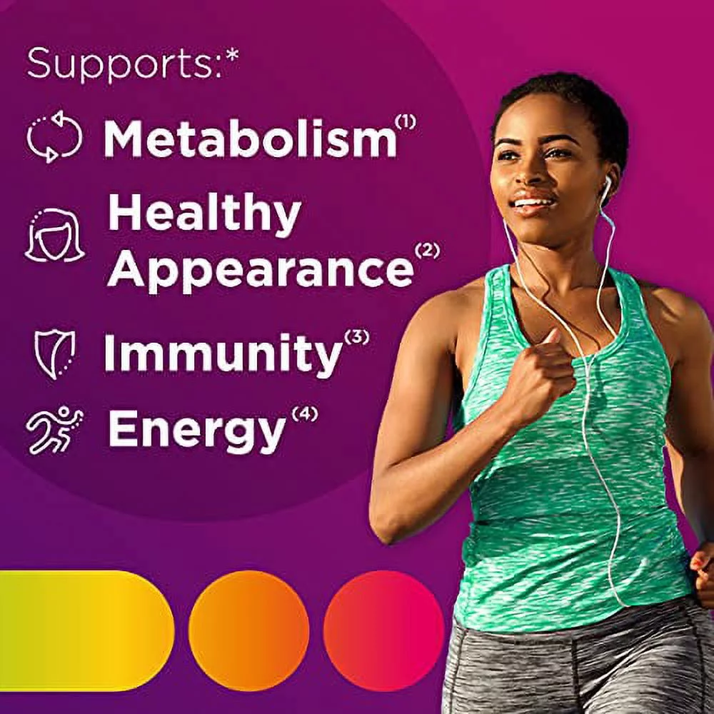 Centrum Multivitamin for Women, Multivitamin/Multimineral Supplement with Iron, Vitamin D3, B Vitamins and Antioxidant Vitamins C and E, Gluten Free, Non-GMO Ingredients - 120 Count