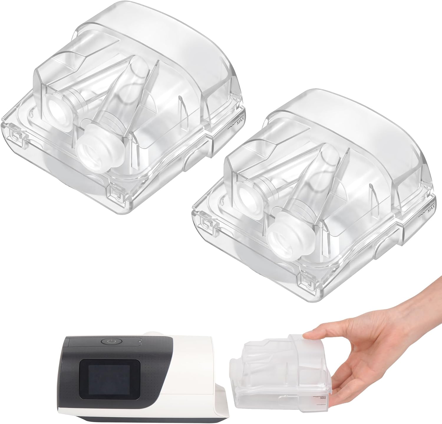 2 Pack Enhanced Comfort Replacement Water Chambers for AirSense 11 and AirCurve 11 Water Tanks Supplies Heated Humidifiers