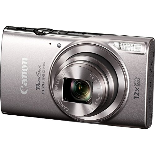 Canon PowerShot ELPH 360 Digital Camera w/ 12x Optical Zoom and Image Stabilization - Wi-Fi & NFC Enabled (Black)