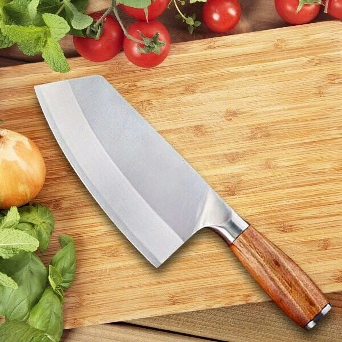 8 'Stainless Steel Kitchen Knife Meat Chopping Cleaver Butcher Slicing Chef Knife