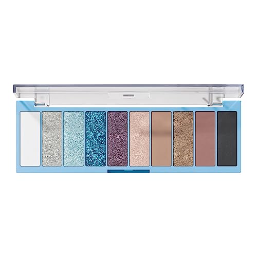 e.l.f. Perfect 10 Eyeshadow Palette, Ten Ultra-pigmented Blue & Purple Metallic Shades, Blendable Formula, Vegan & Cruelty-Free, Intergalactic