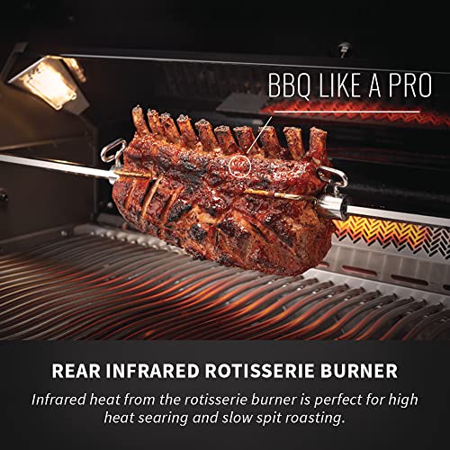 Napoleon PRO500RSIBPSS-3 Prestige PRO BBQ Propane Gas Grill, 500 sq.in. + Infrared Side and Rear Burners, Stainless Steel