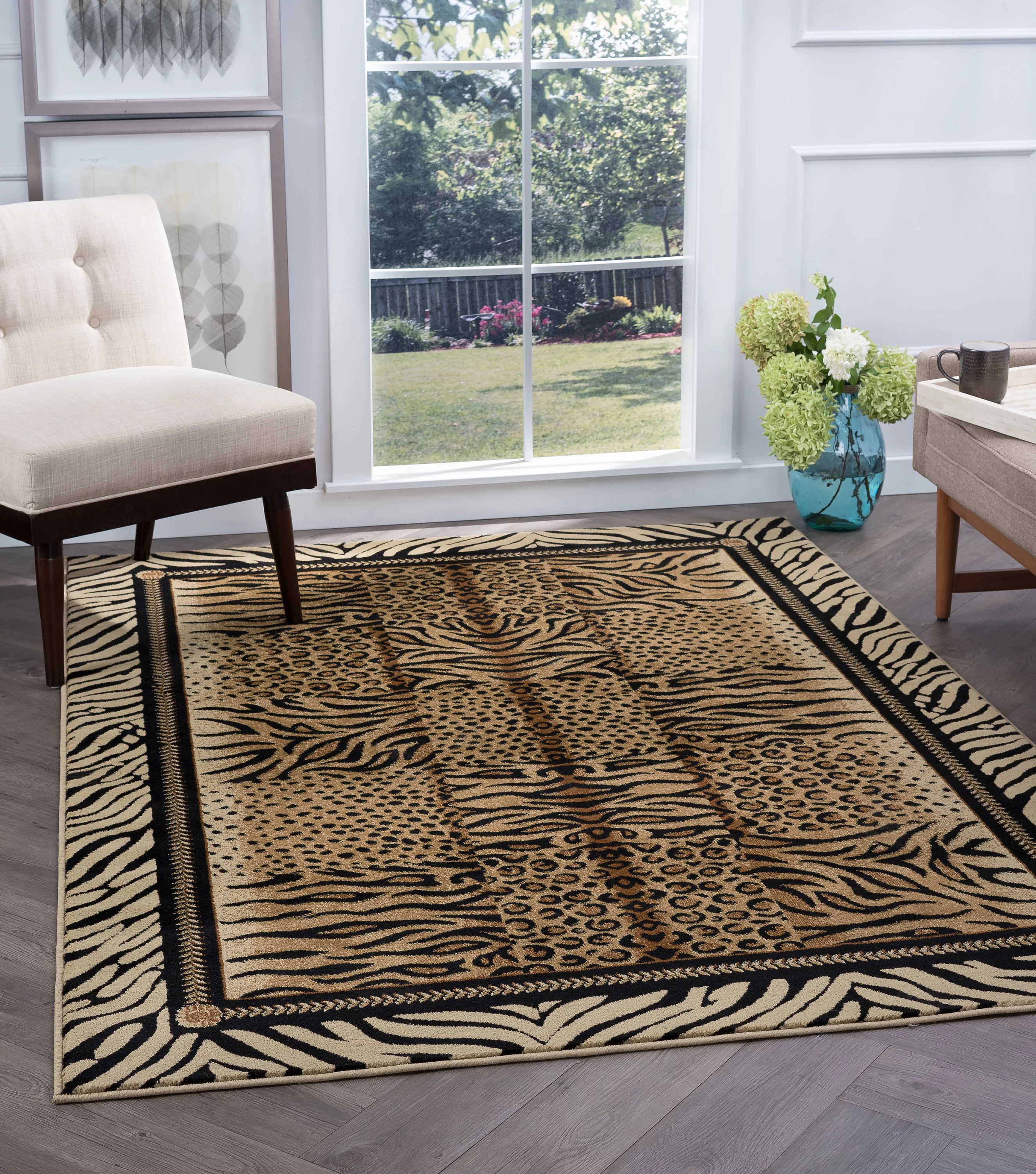 5x8 Contemporary Beige Area Rugs for Living Room | Bedroom Rug | Dining Room Rug | Indoor Entry or Entryway Rug | Kitchen Rug | Alfombras para Salas 5'3'' x 7'3''