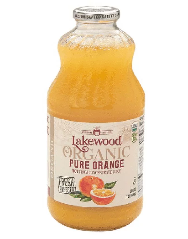 Lakewood Organic Pure Orange Juice 32 fl oz Pack of 2