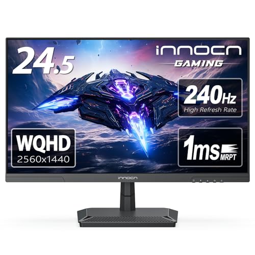 INNOCN 45C1R 45 Inch 5120 x 1440p Ultrawide Curved Gaming Monitor, R1500, HDR400, USB Type-C 90W Power Delivery, PIP/PBP, Built-in Speaker, Height Adjustable, Black