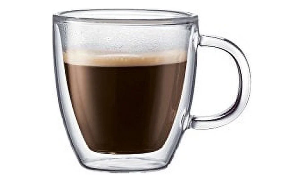 Bodum Caffettiera French Press Coffee Maker, 8 Cup, 1 Liter, 34oz with 2 Glass Mugs, 0.35 Liter, 12oz