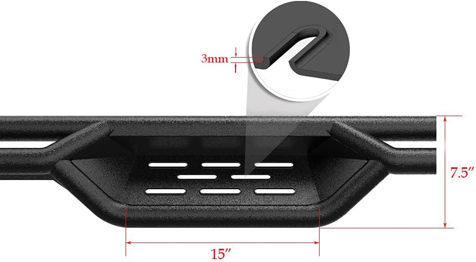 HD Ridez Drop Down Style Running Boards Side Step Rock Slider Compatible with Toyota Tacoma 2005-2022 Double Crew Cab
