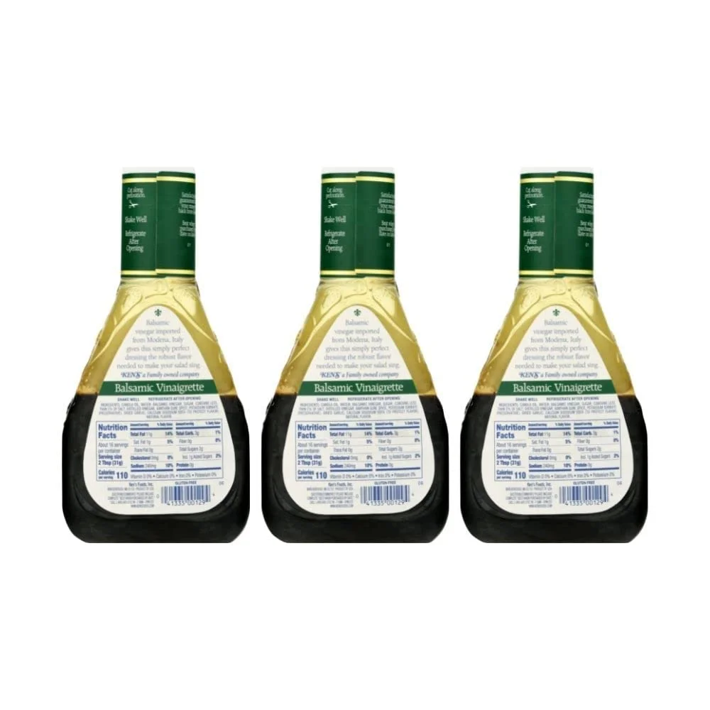 Steakhouse Dressing, Balsamic Vinaigrette Dressing, Gluten Dressing For Salads Or Marinades, 16 FL OZ Bottle (Pack Of 3)