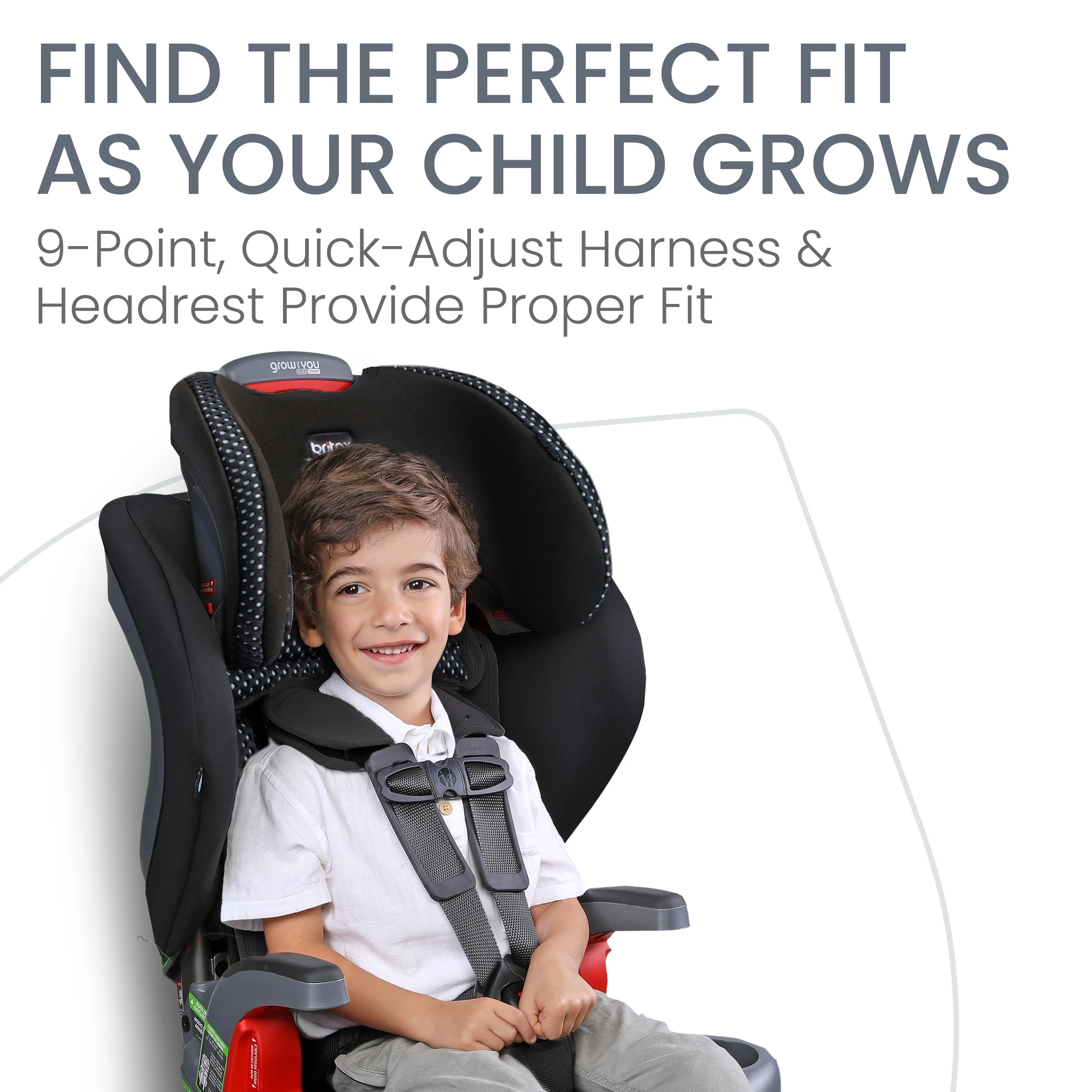 Britax Grow With You ClickTight Harness-2-Booster Car Seat, 2-in-1 High Back Booster, Cool Flow Grey