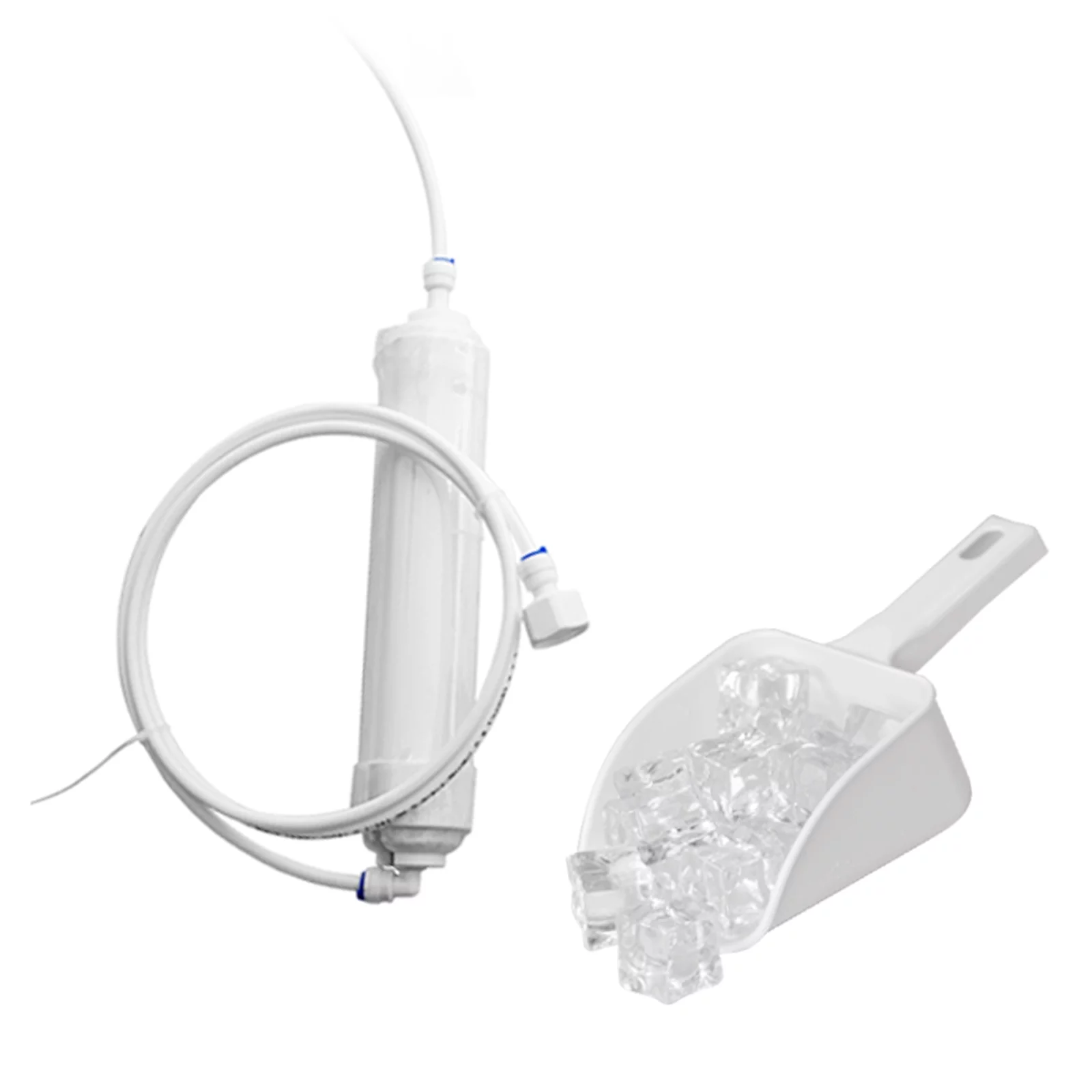 BENTISM 110V Commercial Ice Maker 120-130lbs/24H with 33lbs Bin, Full Heavy Duty Stainless Steel Construction, Automatic Operation