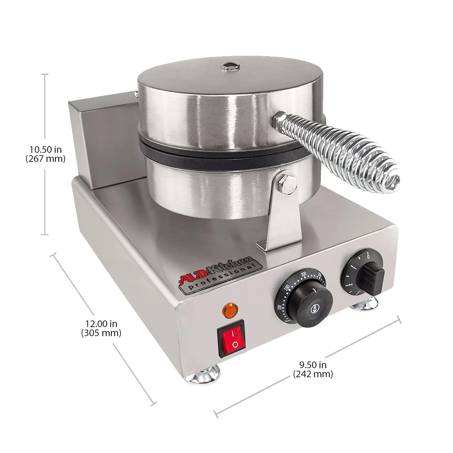 Belgian Waffle Maker | Cone Maker and Waffle Iron | Round-Shape Thin Waffles