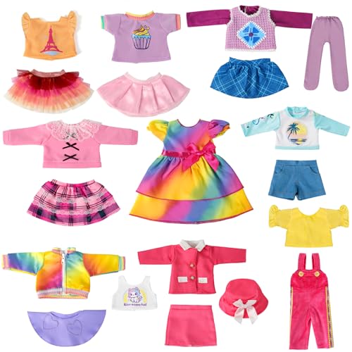 9 Sets American 18 Inch Doll Clothes and Accessories - Outfits Sets - Princess Fashion Bundle for Girl(No Doll)
