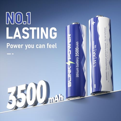 Blinkspower™ Lithium Batteries AA 16 Pack, 3500mAh NO.1 Lasting 1.5V Double A Lithium Battery 【Non-Rechargeable】