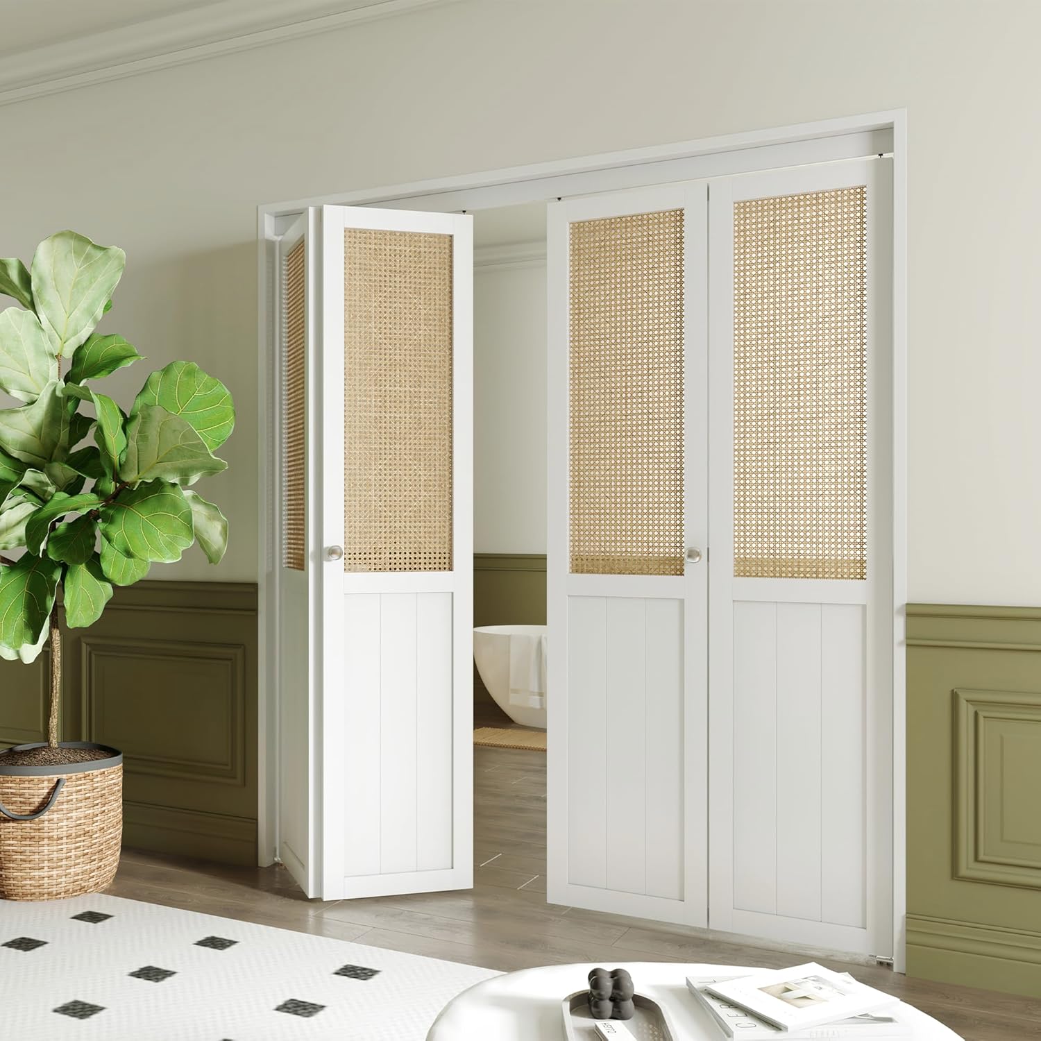 BARNER HOME Cane Bi-fold Doors - for 72