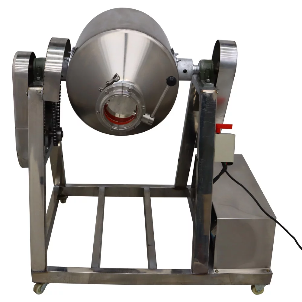 PreAsion 60L Stainless Steel Dry Powder Mixer Metal Metallurgy Powder Blender Drum Powder Blender 110V