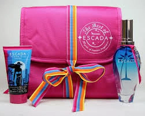Island Kiss Ltd By Escada For Women's 3Pcs SetEau De Toilette 1.6 Fl Oz 50 MlBdy Lotion 1.6 Fl Oz 50 MlBeauty Pouch