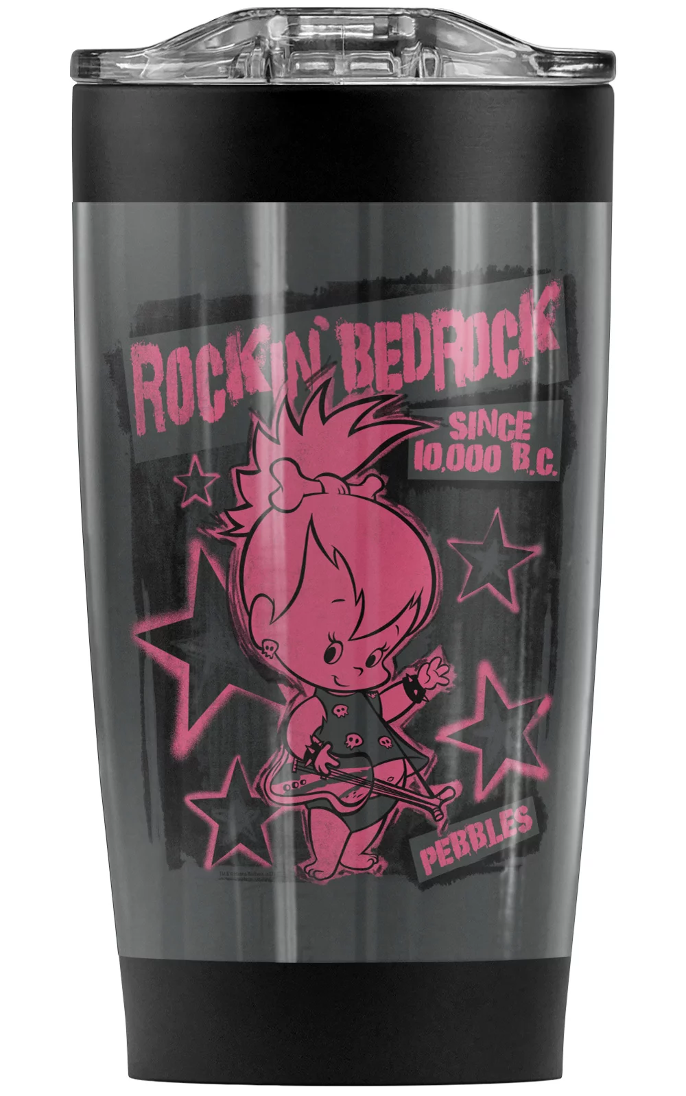 The Flintstones/Punkrock Pebbles Stainless Steel Tumbler 20 oz Coffee Travel Mug/Cup, Vacuum Insulated & Double Wall with Leakproof Sliding Lid | Great for Hot Drinks and Cold Beverages