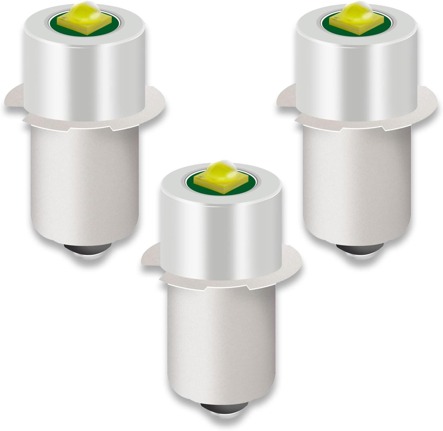3 Pack LED Flashlight Bulb P13.5S PR2 LED Bulb Conversion Kit 3W 3V 4.5V 6V White Upgrade Replacement Set for 2-4C&D Cell Bulbs Torch Lantern Tooling Craftsman Lamp Bright and Efficient