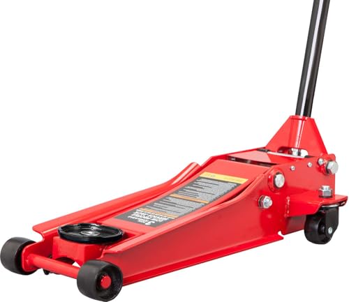 BIG RED AT84007R Torin Hydraulic Low Profile Service/Floor Jack with Dual Piston Quick Lift Pump, 4 Ton (8,000 lb) Capacity, Red