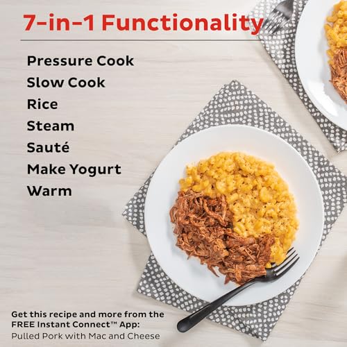 Instant Pot Duo 7-in-1 Mini Electric Pressure Cooker, Slow Rice Cooker, Steamer, Sauté, Yogurt Maker, Warmer & Sterilizer, Includes Free App with over 1900 Recipes, Stainless Steel, 3 Quart