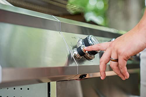 Monument Grills Larger 4-Burner Propane Gas Grills Stainless Steel Cabinet Style with Side & Infrared Side Sear Burners with Stainless Steel Rotisserie Kit(2 Items)