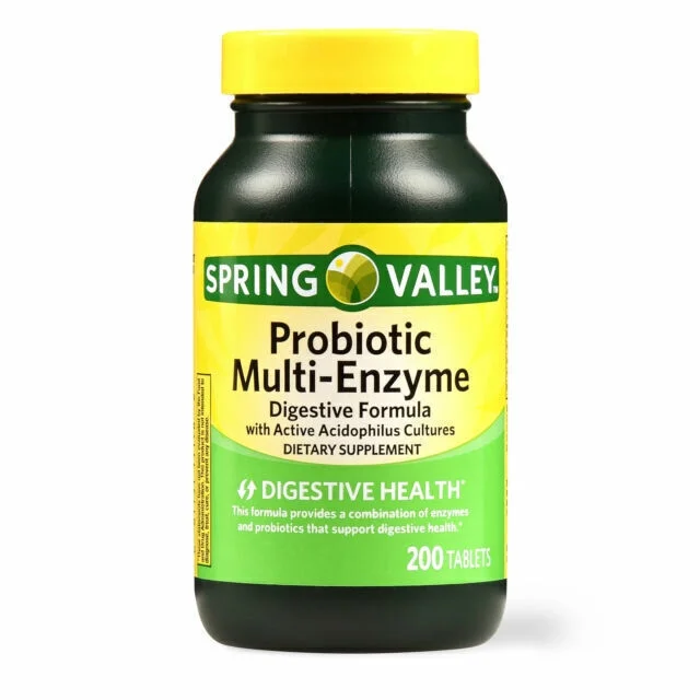 Spri-ng Vall-ey Probiotic Multi-Enzyme Digestive Formula 200 Tablets