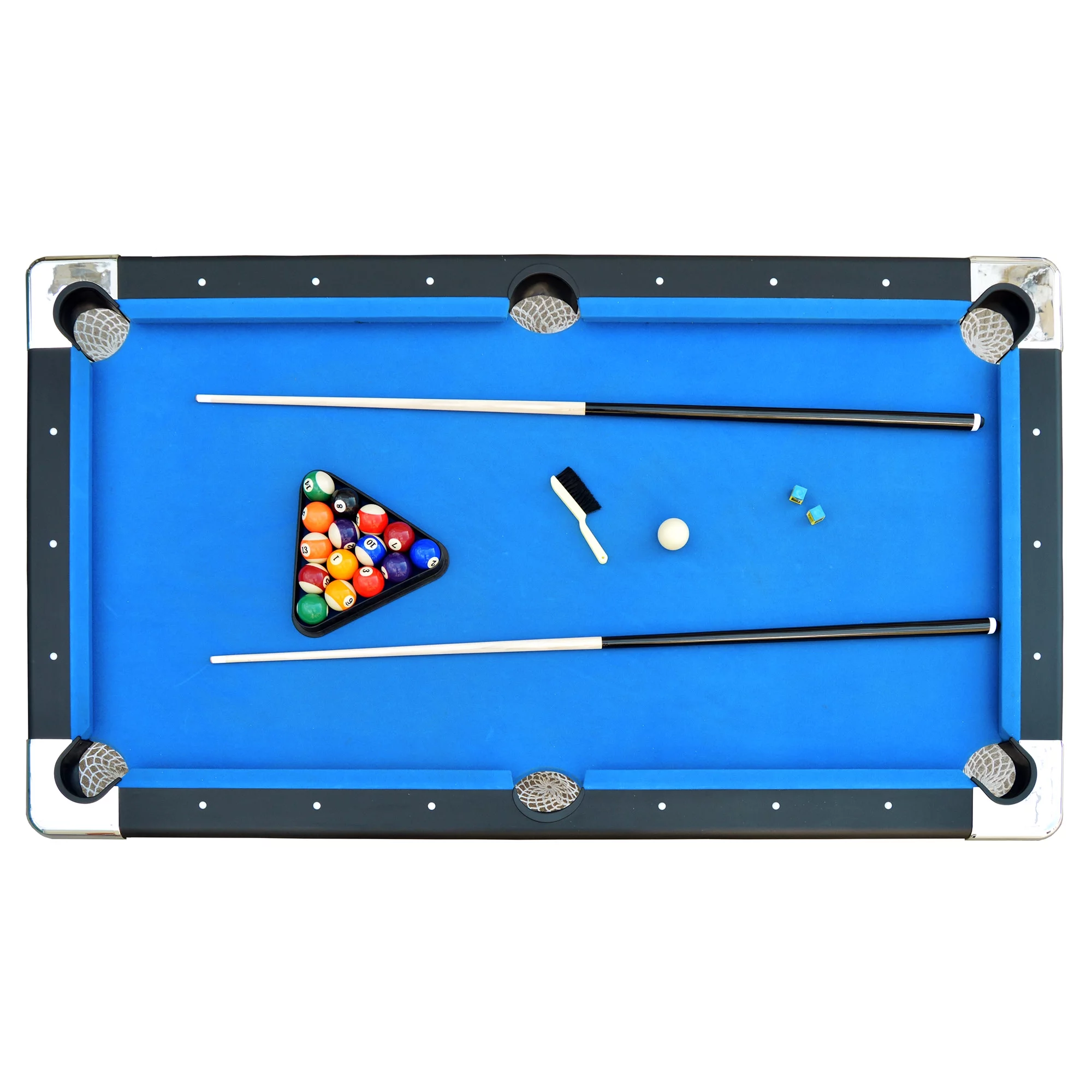 Hathaway Fairmont Portable, Folding 6 ft. Pool Table, Blue Felt, 43.25 in. W