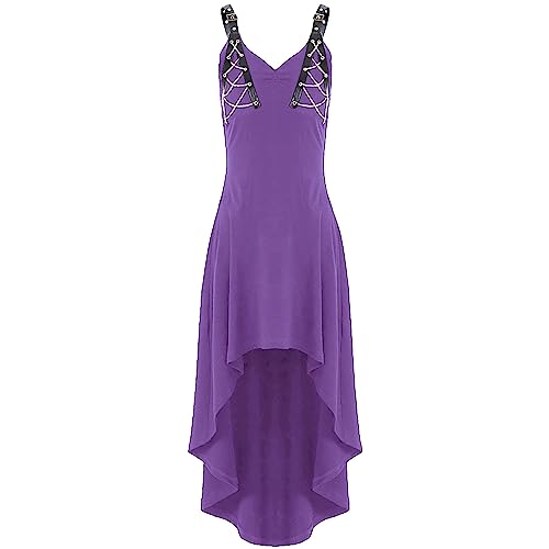 JEGULV Women's Steampunk Victoria Dress Vintage Renaissance Gothic Dress Off Shoulder Medieval Gothic Dress Gown Costume