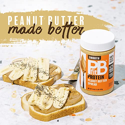 PBfit Peanut Butter, Protein-Packed Spread, Peanut Butter Spread, 16 Oz (Pack of 2)