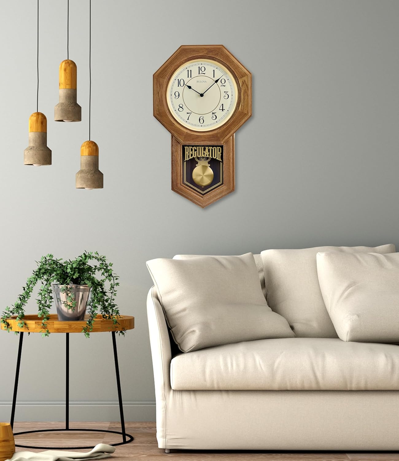 Bulova Clocks Model C3545 Thomaston, Golden Oak