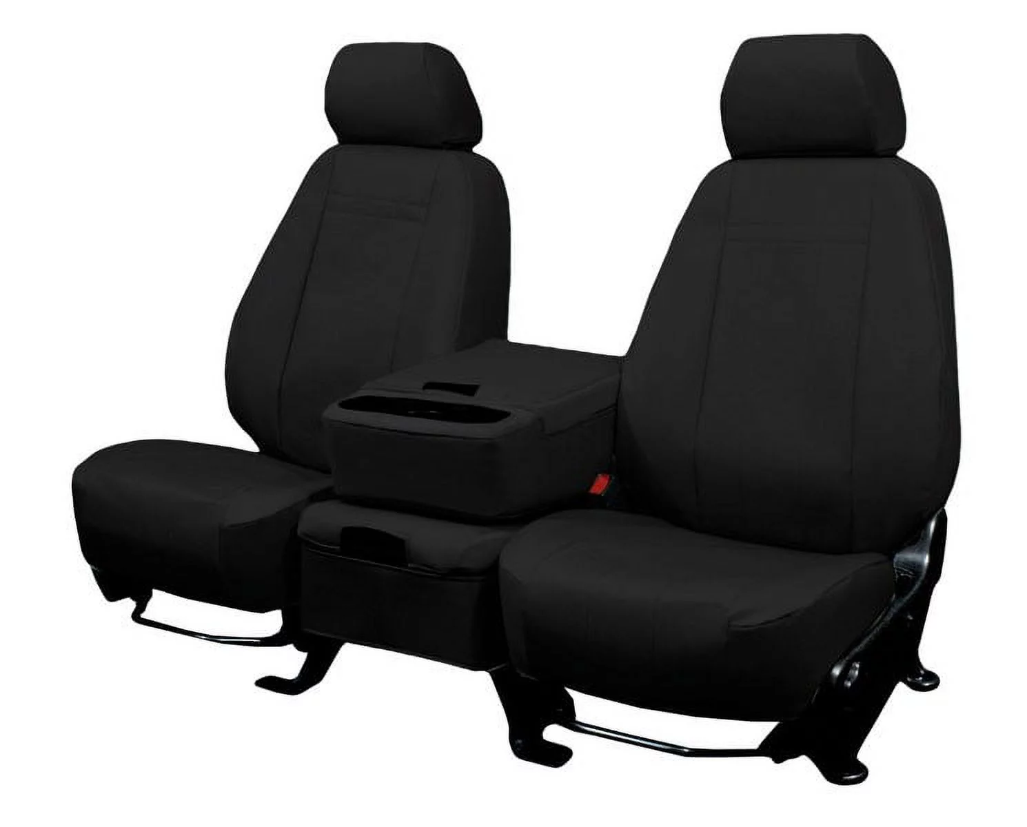 CalTrend Rear 60/40 Split Back & Solid Cushion DuraPlus Seat Covers for 2000-2002 Saturn SL2 - ST352-01DA Black Insert and Trim