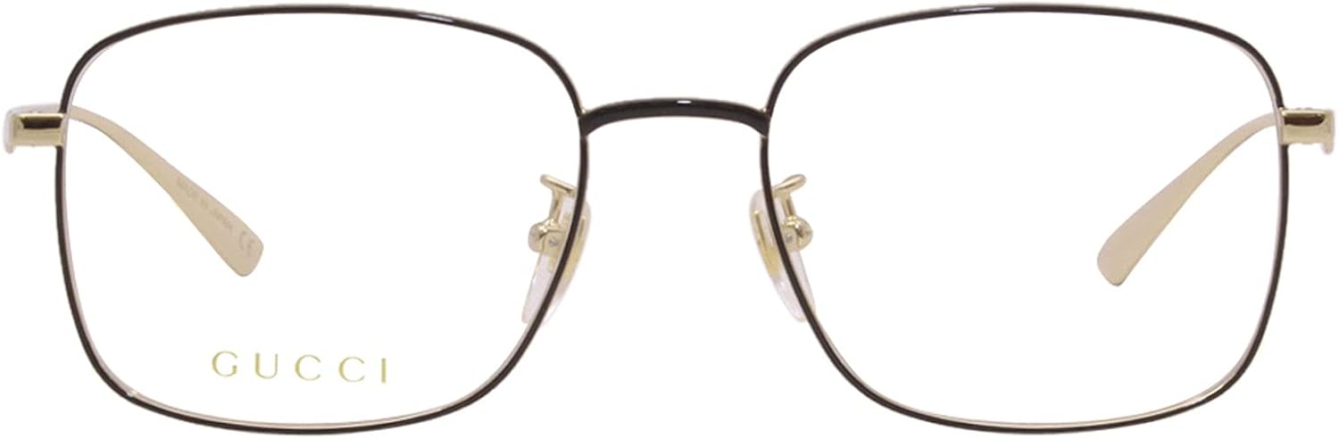 Gucci GG 0869OA 003 Black Metal Rectangle Eyeglasses 54mm