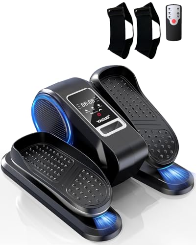 Under Desk Elliptical Machine, Ellipse Leg Exerciser for Seniors with 12 Adjustable Speed, Quiet & Portable Electric Machine Seated Pedal Exerciser with Remote Control for Home