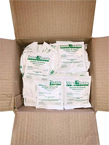 Stera Sheen Sanitizer | 2 oz. Packets | Green Label Food Grade Cleaner & MilkStone Remover | SSG1002 by Purdy Products | Non-Corrosive Cleaner | Clean Soft Serve & Gelato Machines