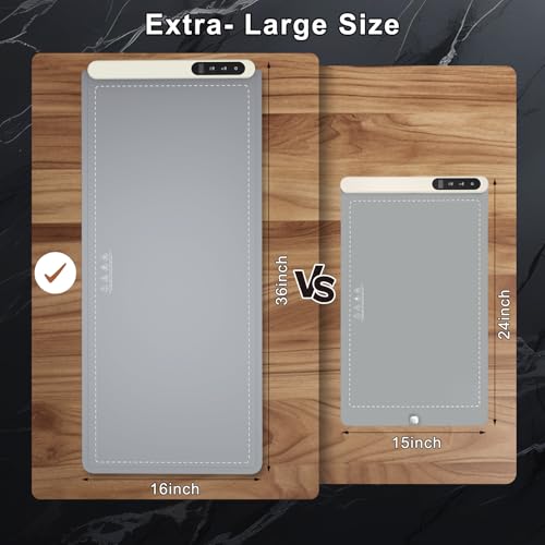 FYY Warming Mat for Food - Rapid and Full Surface Heating, 6 Temp Settings, 6H Timer, Rollable Portable Food Warming Mat, Ideal for Gatherings, Parties, Keep Meal Warm (X Large Size, Gray)