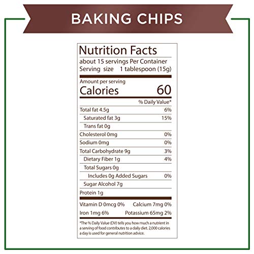 Russell Stover Sugar Free Dark Chocolate Baking Chips, Bag, brown, 8 ounce (pack of 1)