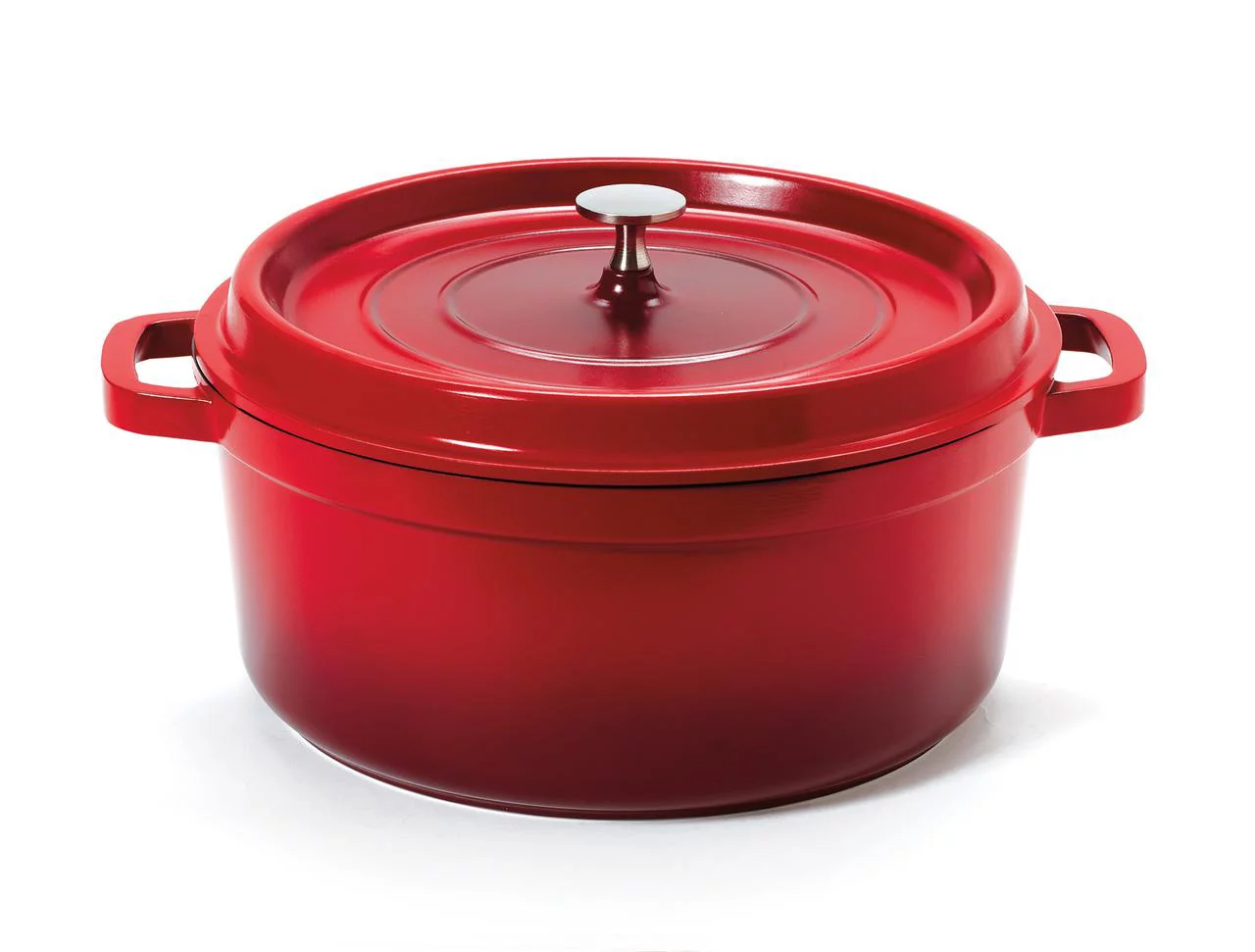 Heiss® Energy-Efficient Cast Aluminum Dutch Oven, 6.5 Quart, Round, Red