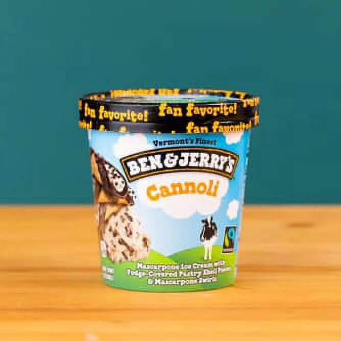 Ben & Jerry's Cannoli Ice Cream, 16 oz. Pint, 6-Pack (Frozen)