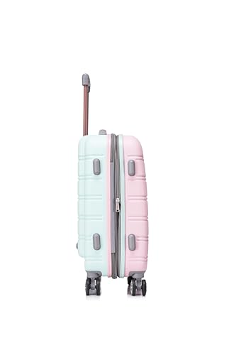 Rockland Melbourne Hardside Expandable Luggage with Spinner Wheels, 2TONENAVY, 2 Piece (20/28)