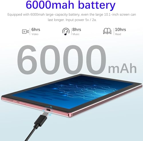 Android Tablet 2 in 1 Tablets 10 Inch, Tablet with Keyboard Mouse Case Protective Film Stylus Android Tableta Computer Set 10.1