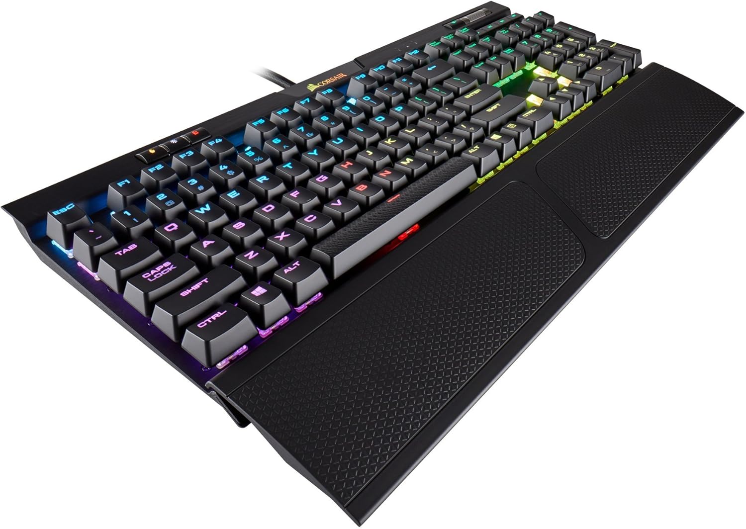 Corsair K70 RGB MK.2 Rapidfire Mechanical Gaming Keyboard - USB Passthrough & Media Controls - Fastest & Linear - Cherry MX Speed - RGB LED Backlit