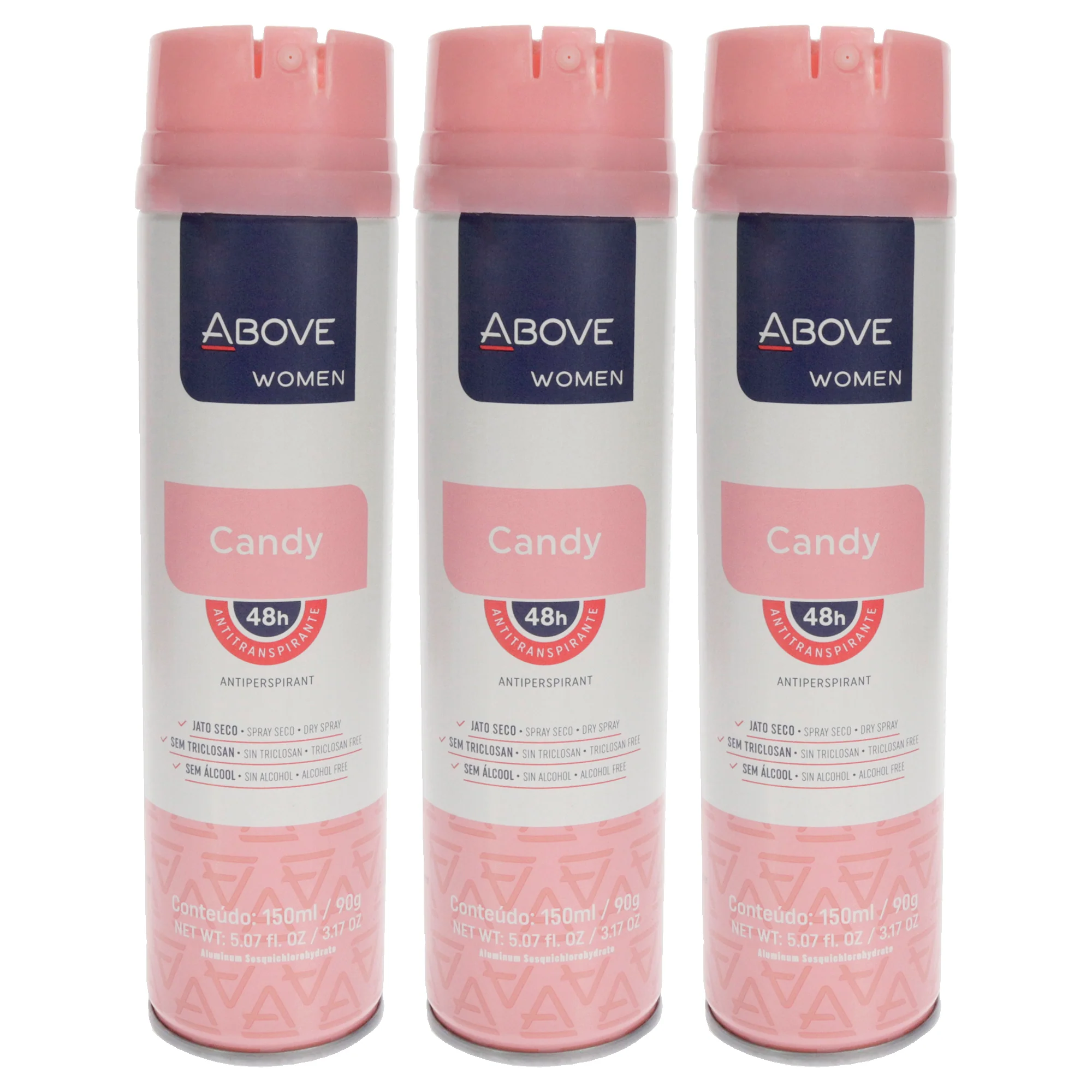 48 Hours Antiperspirant Deodorant - Candy by Above for Women - 3.17 oz Deodorant Spray - Pack of 3