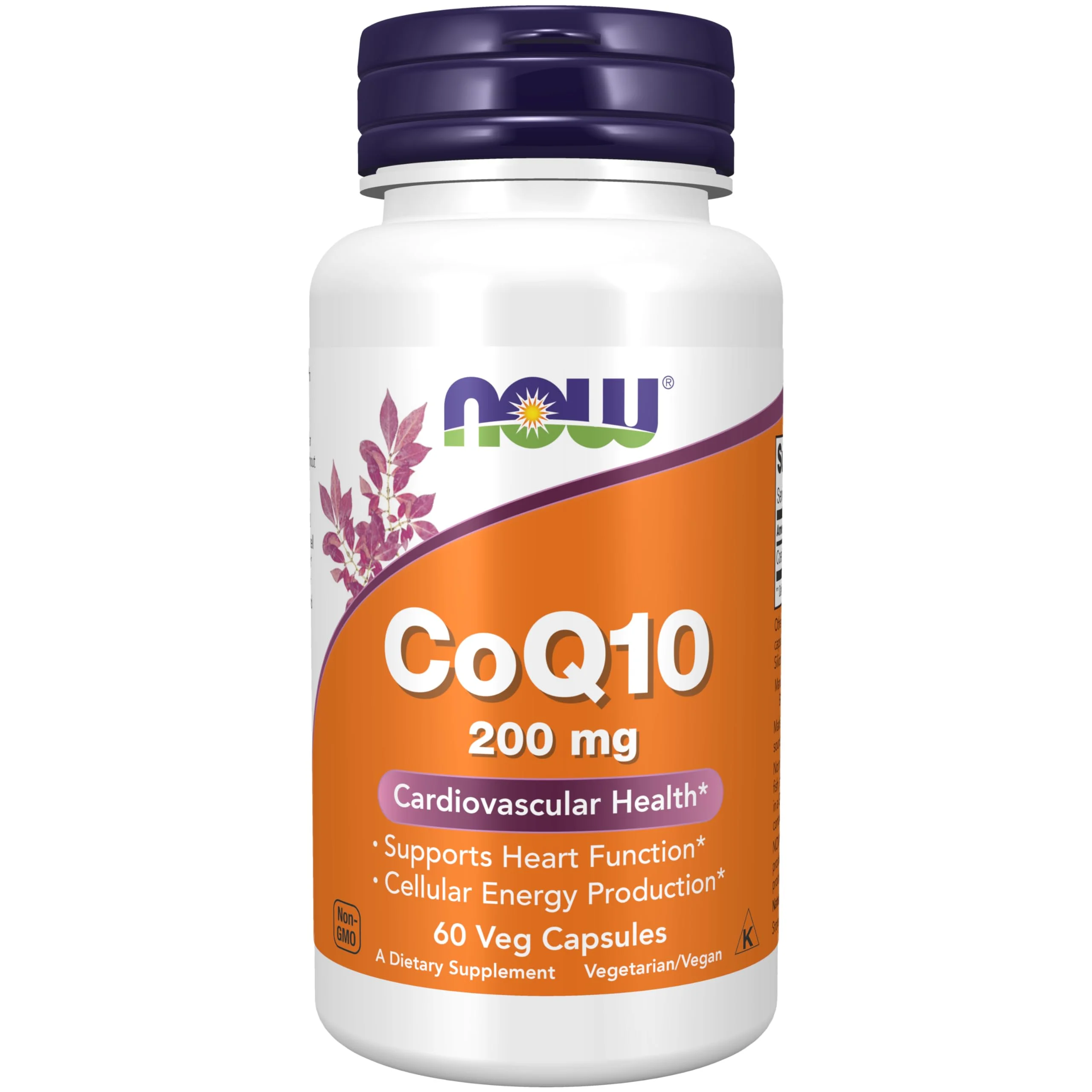 Now Supplements, Coq10 (Coenzyme Q10) 200 Mg, Cardiovascular Health*, 60 Veg Capsules