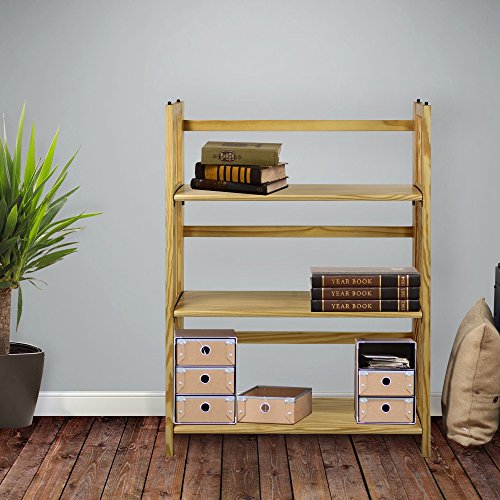 Casual Home 3 Shelf Folding Bookcase, 27.5