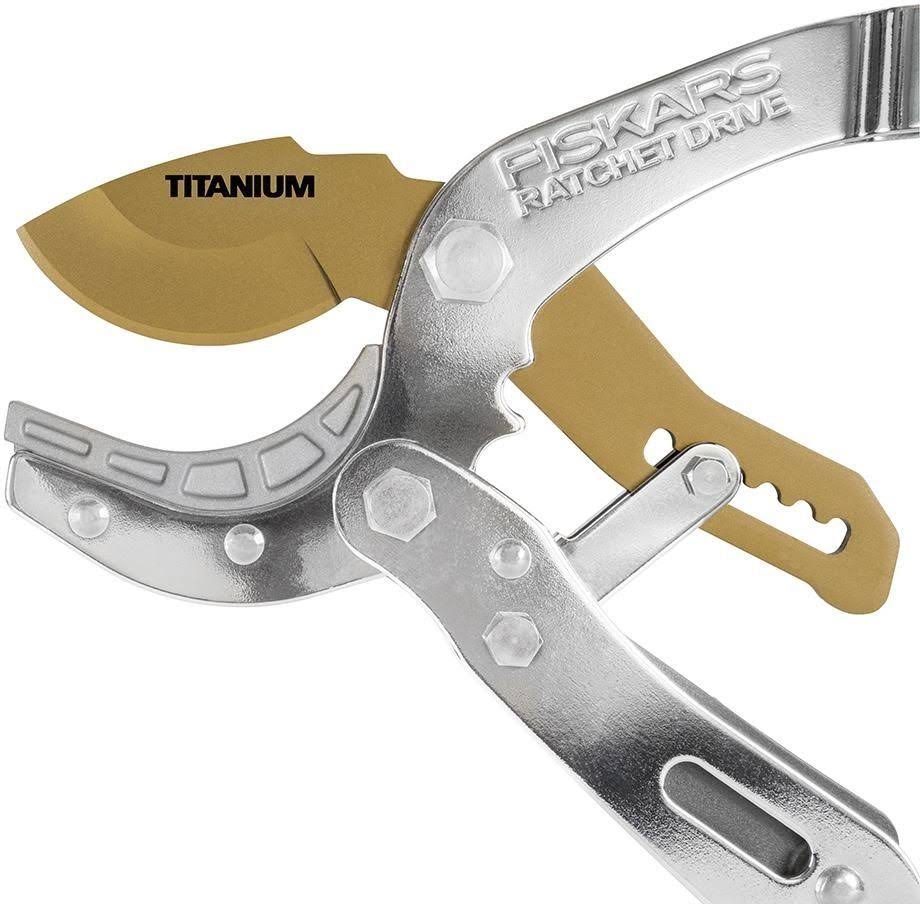 Fiskars 2 in. Cut Capacity Titanium Coated Steel Blade, 24 in. Anvil Ratcheting Lopper