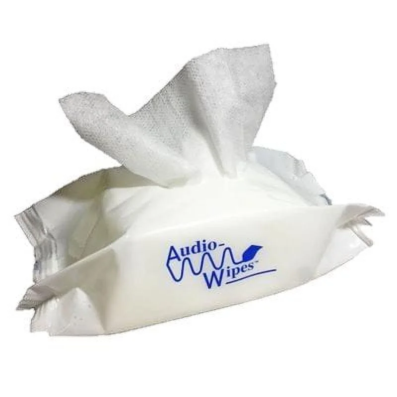 Audiowipes Towelettes Portable Pouch - by Audiologist's Choice (4 Pack)